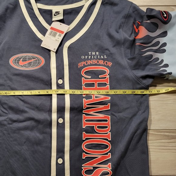 Nike Americana Button Up Jersey Men's Size Large Blue [DV9642-437] $85 - Picture 4 of 6